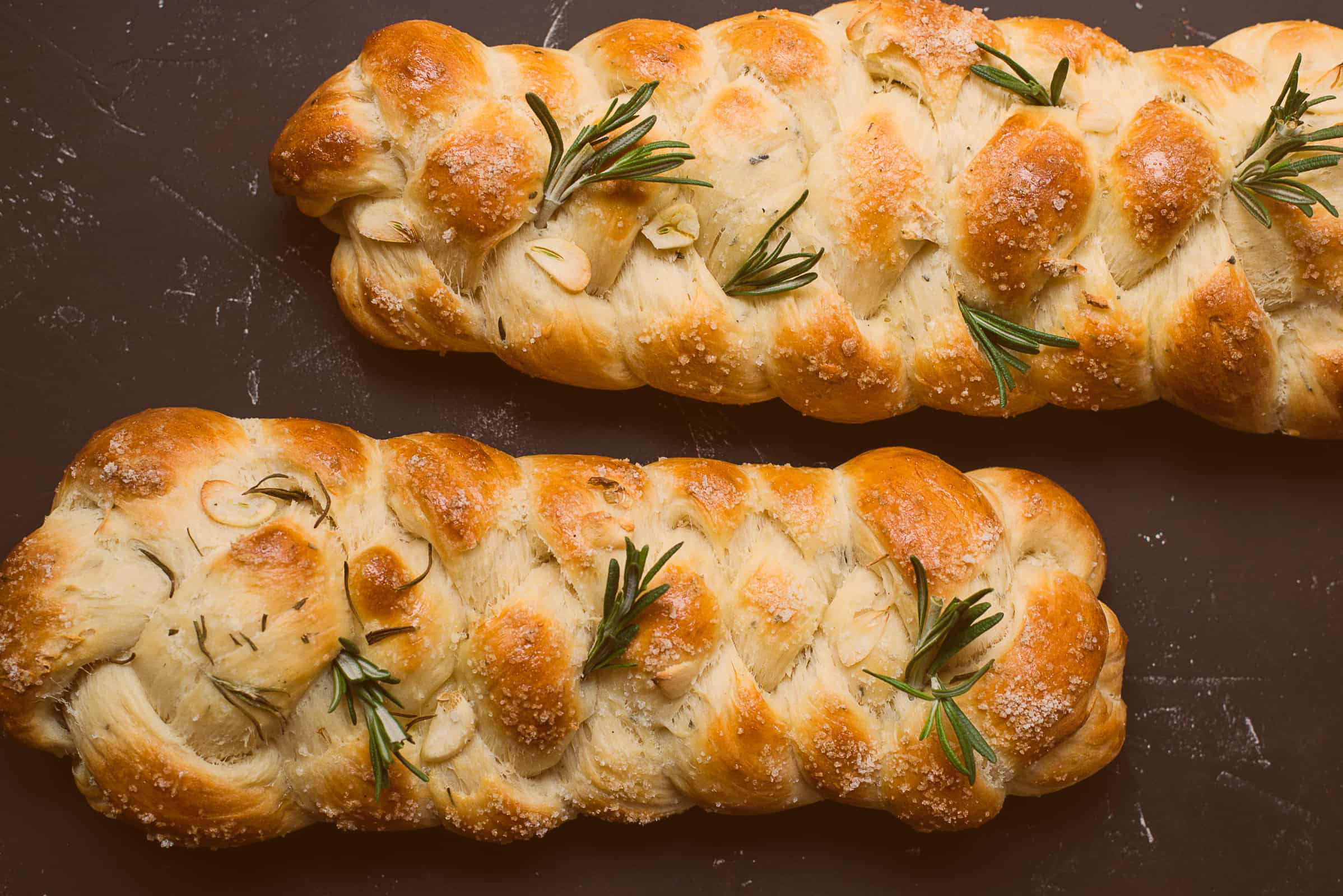 garlic rosemary challah